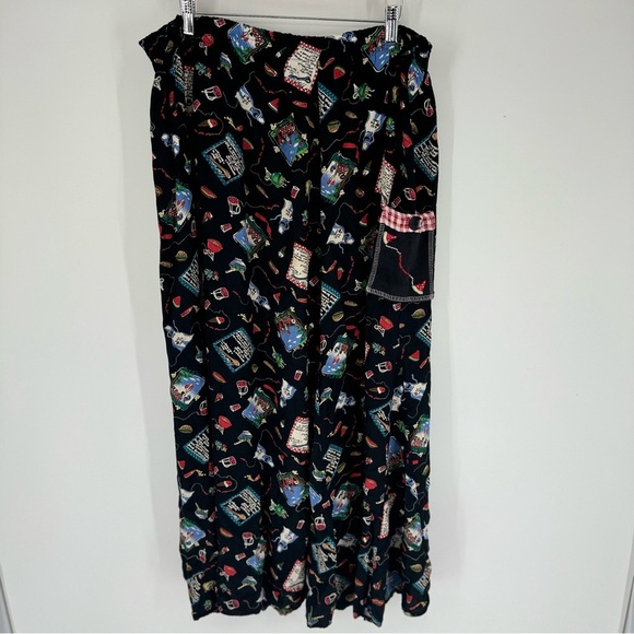 Vintage Handmade 90s Pin Up Rockabilly 70s Maxi Length Skirt - Picture 1 of 4